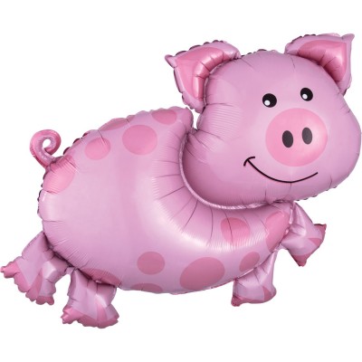 Fóliový balón SuperShape veselé prasa