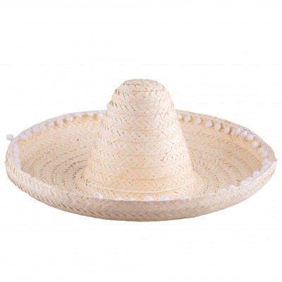 Mexický slamený klobúk prírodný 50 cm
