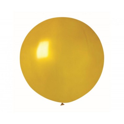Latexový dekoračný balón metalická zlatá 65 cm