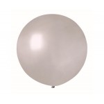 Latexový dekoračný balón metalický strieborný 65 cm