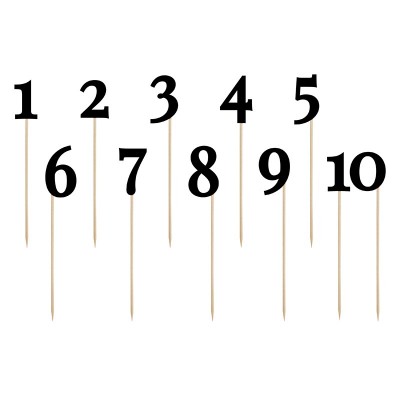 Dekoračné čísla na stôl čierne