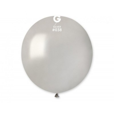 Latexový balón metalická strieborná 48 cm