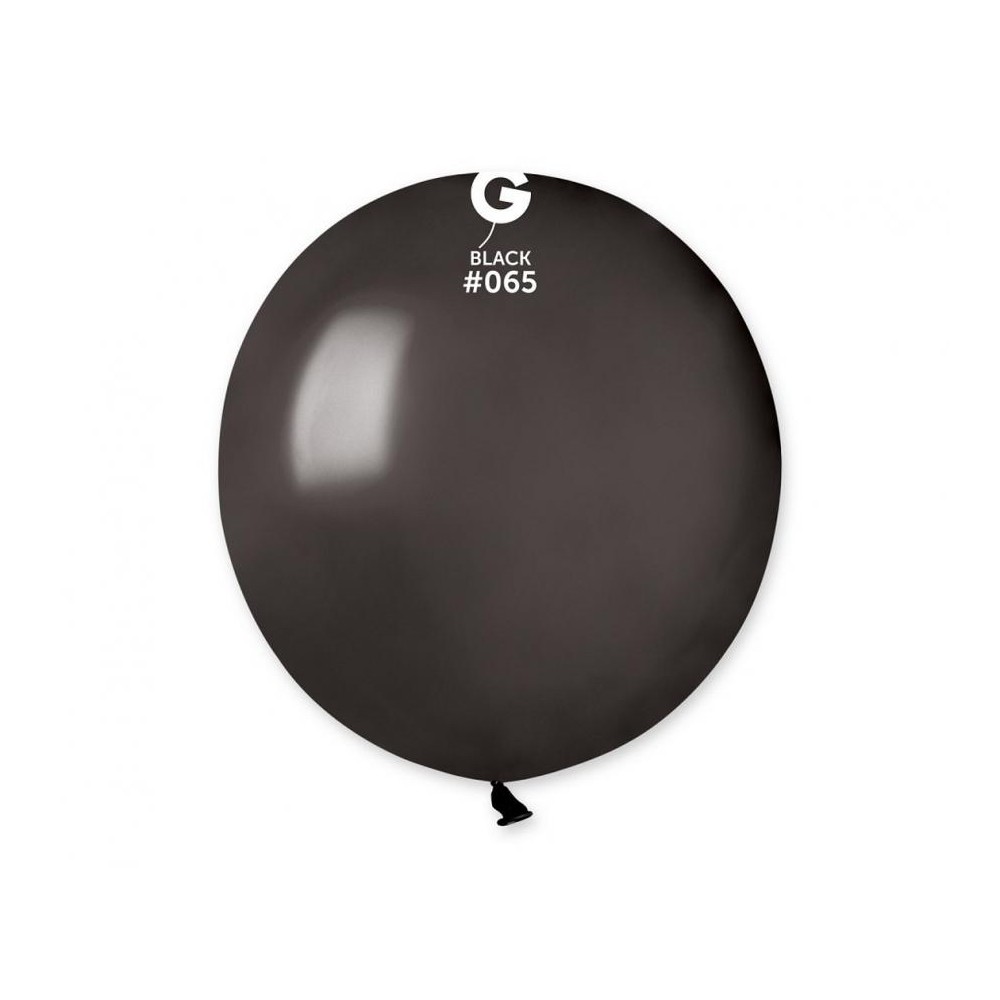 Latexový balón metalická čierna 48 cm