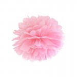 Pompónová visiaca guľa svetlá ružová 35 cm