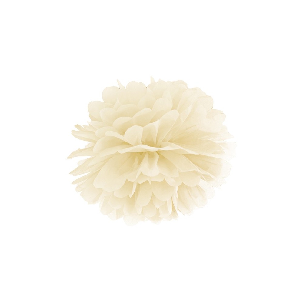 Pompónová visiaca guľa krémová 25 cm Pompónová visiaca guľa krémová 25 cm