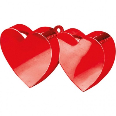 Závažie na balóny dvojité srdce červené