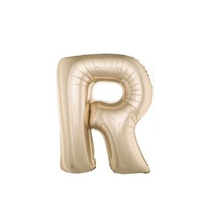 Fóliový balón písmeno R farba Champagne