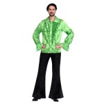 Pánska Hippies košeľa zelená s volámni veľkosť L