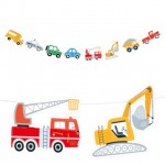 Papierová girlanda Autá