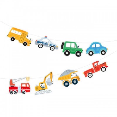 Papierová girlanda Autíčka