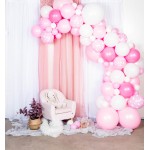 Balónová dekoračná sada mix ružovo biela
