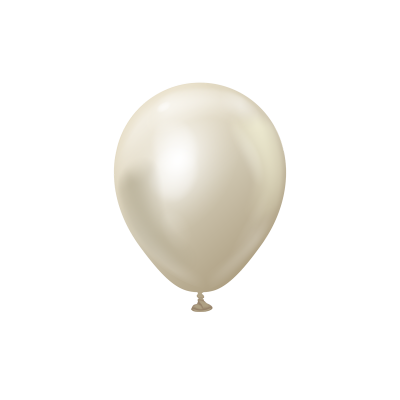 Latexový dekoračný balón chrómový white champagne 12 cm
