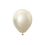 Latexový dekoračný balón chrómový white champagne 12 cm