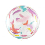 Transparentný Bobo balón PVC s potlačou farebných pierok
