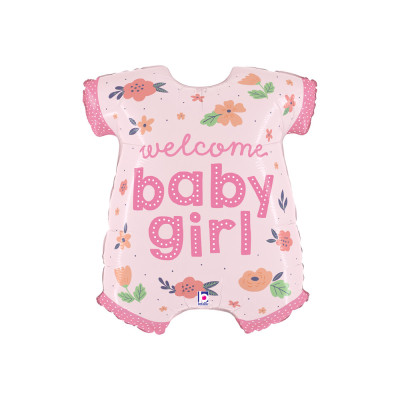 Fóliový Supershape balón Body Welcome baby girl