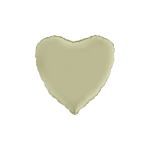 Fóliový balón srdce saténová olivová zelená