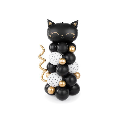 Balónová dekoračná buketa mačka čierna