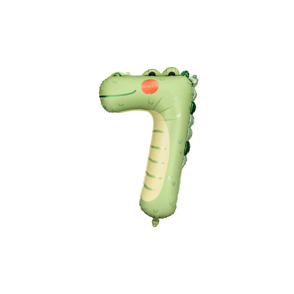 Fóliový balón číslo 7 krokodíl