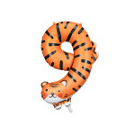 Fóliový balón číslo 9 tiger