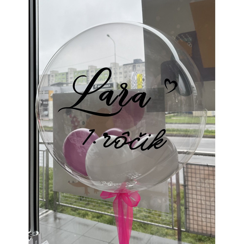 Personalizovaný transparentný balón 40 cm Personalizovaný transparentný balón 40 cm
