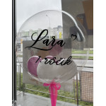 Personalizovaný transparentný balón 40 cm