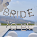 Banner Bride to Be strieborný