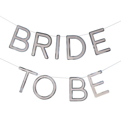 Banner Bride to Be strieborný