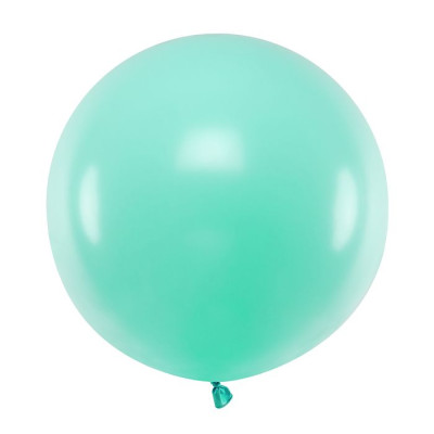 Latexový dekoračný balón pastelová svetlá mentolová 60 cm