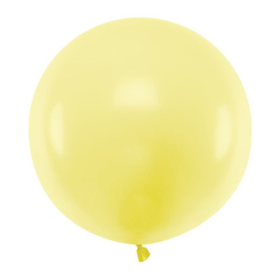 Latexový dekoračný balón pastelová svetlá žltá  60 cm