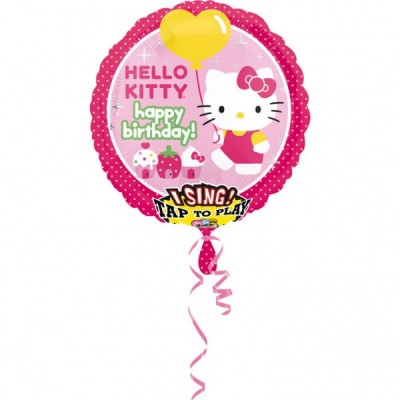 Spievajúci fóliový balón Hello Kitty
