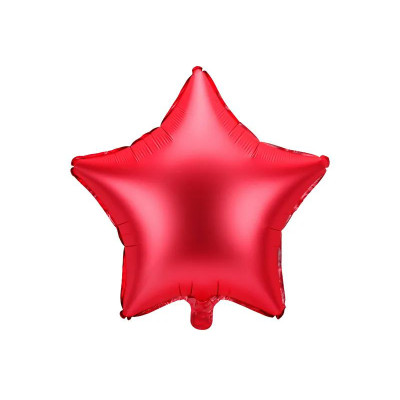 Fóliový balón hviezda červená