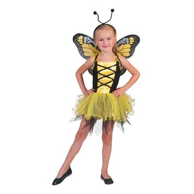 Dievčenský kostým Motýľ žltý 8-12 rokov
