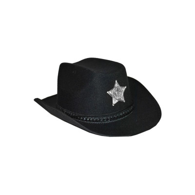 Detský kovbojský klobúk čierny