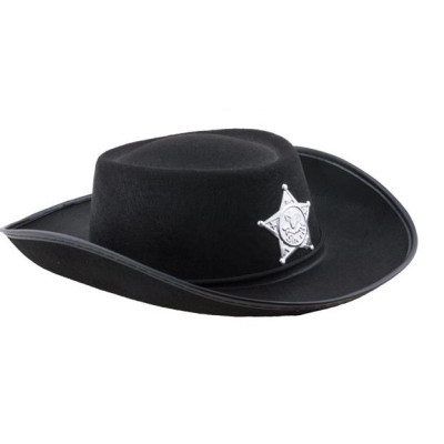 Detský kovbojský klobúk čierny