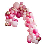 Balónová dekoračná sada mix ružovej a zlato ružová