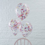Latexové balóny s farebnými konfetami