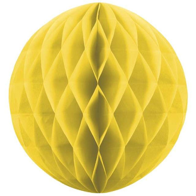 Visiaca dekorácia Honeycomb žltá 30 cm