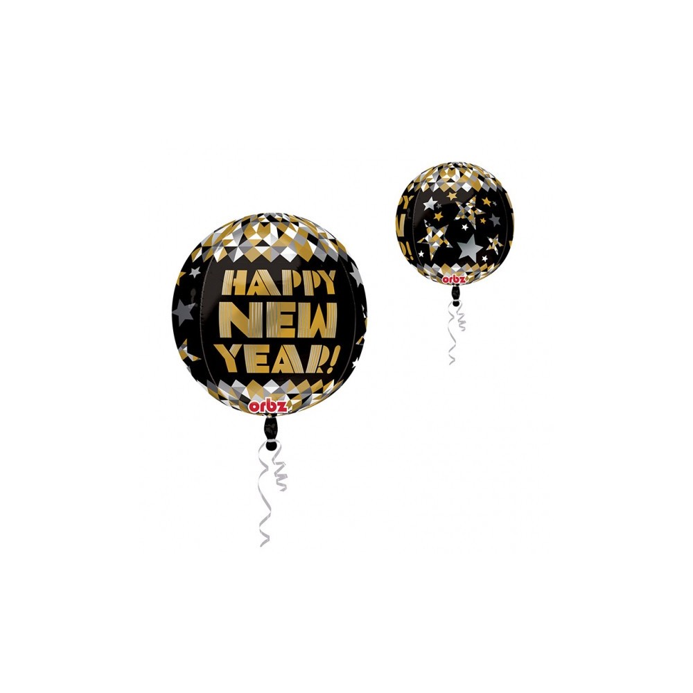 Orbz balón XL Novoročný zlatý