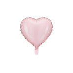 Fóliový balón srdce pastelová ružová 45 cm