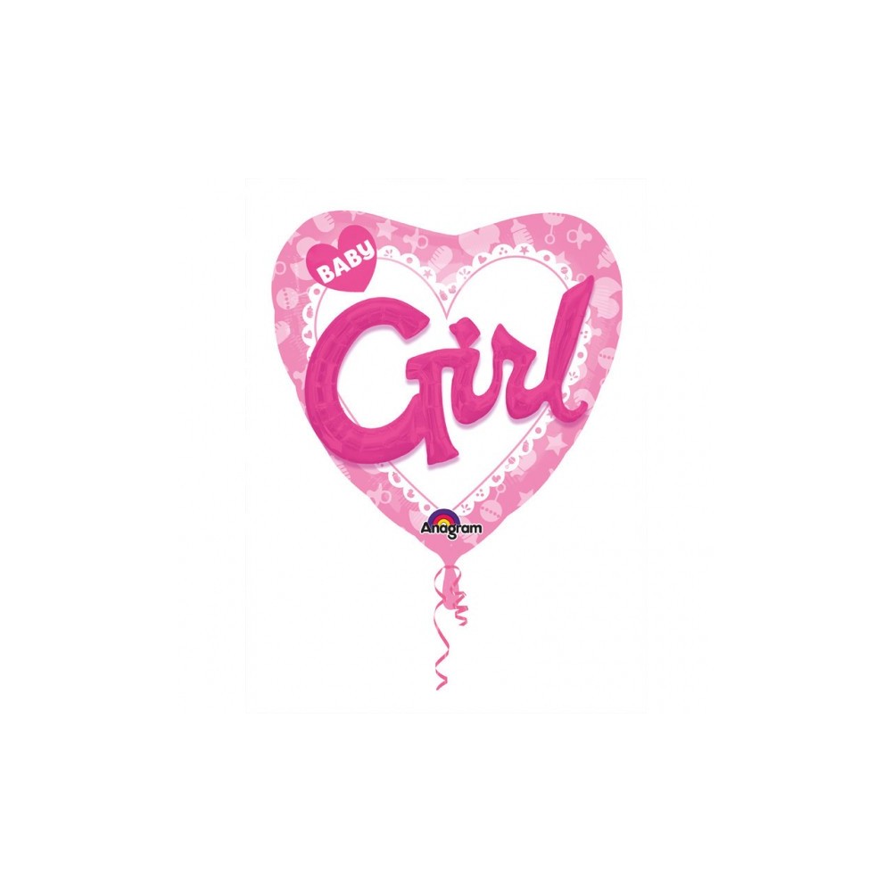 Fóliový balón Baby girl 3-D efekt Fóliový balón Baby girl 3-D efekt