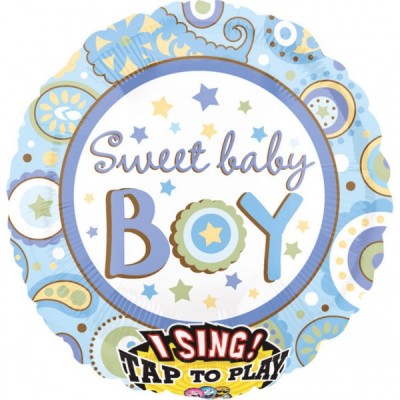 Spievajúci fóliový balón sweet baby boy