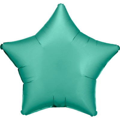 Fóliový balón Satin Luxe  nefritovo zelená hviezda
