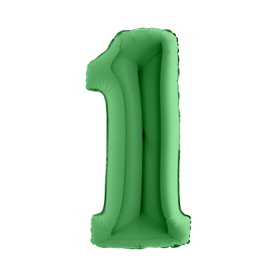 Fóliový balón číslo 1 farba zelená