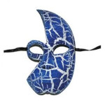 Maska na tvár polovičná modrá