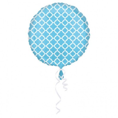 Fóliový balón ornamentový tyrkysový