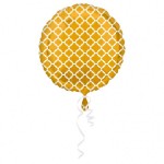 Fóliový balón ornamentový zlatý