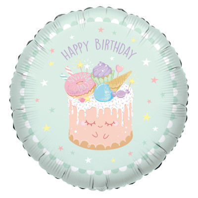 Fóliový balón Happy Birthday Crazy Cake