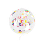 Transparentný Bobo PVC balón Jednorožec
