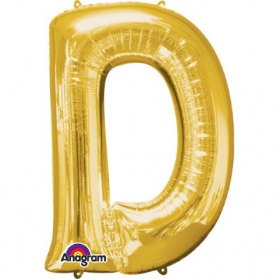 Fóliový balón písmeno D zlaté