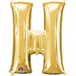 Fóliový balón písmeno H zlaté